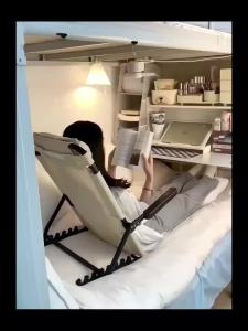 Wake-Up Bed Backrest Chair For Elderly Sleeping Support Bed Backrest Bed Backrest Chair Reclining Chairs Non-Removable and Washable Dormitory with Armrest Available