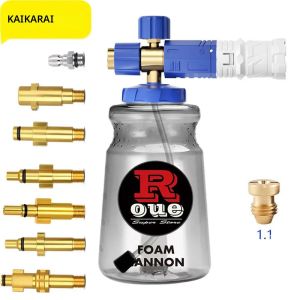 เครื่องฉีดน้ําแรงดันสูงอลูมิเนียมโฟม Lance หัวฉีดโฟมล้างรถโฟม Maker สําหรับ Karcher Elitech Bort AR Bosch Michelin ความดันเครื่องซักผ้า