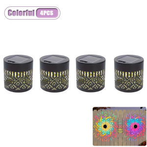 1/4pcs Solar Sunflower Mandala Wall Lantern Outdoor Waterproof Decorative Light for Garden Fence Patio Pathway Night
