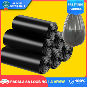【Thicken】1 Roll about 18pcs Disposable Black Garbage Bag for Bin Plastic Trash Bags