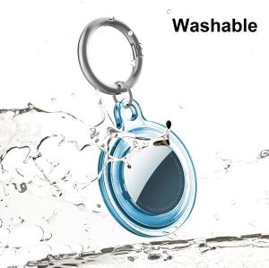 Waterproof Anti-lost Keychain Holder Soft Case for Airtag Apple  Dog Cat Pet Collar Keys Air Tag Tracker Protective Full Cover