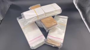 100Pcs Earring Display Card Blank Kraft Paper with Self Sealing Bag Keychain Necklace Display Card