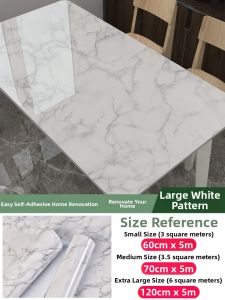 IFcare | Waterproof Oil-Proof Self-Adhesive Marble Table Cover