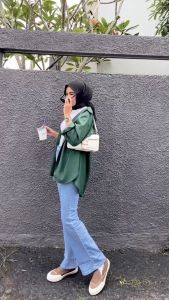 Celana Jeans Cutbray Highwaist Wanita Kekinian