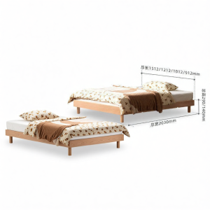 YUANSHI YUANSU | Montessori Oak Wood Real Timber Tatami Bed For Kids Infants
