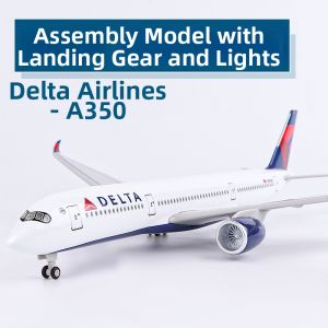Simulated Aircraft Model With Landing Gear And Lights