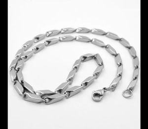 kalung motif padi kalung titanium anti karat untuk pria dan wanita