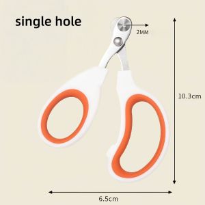 Cat Nail Scissors Circular Hole Pet Professional Stainless Steel Nail Clippers Toe Claw Trimmer Pet Grooming Supplies Products