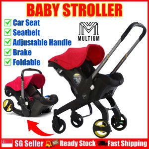 Baby Stroller with Car Seat and Foldable Canopy 4-in-1 Travel Stroller with 2-Way Push Handle Head Support and Brake One-Lock Folding Infant Stroller for Newborns to 2 Years Old - Lazada