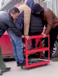 H3C【ส่งจากไทย】รถเข็นเครื่องมือ  รถเข็นเครื่องมือช่าง รถเข็นเอนกประสงค์ แบริ่งน้ำหนัก 350kg แผ่นหนา 1.0มิล ชั้นวางเครื่องมือ แผ่นเหล็กรีดเย็น Trolley carts