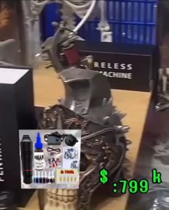 Combo 1 máy pen ẋăm kèm 6 mực ẋăm mầu thể tích 5ml