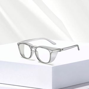 Fashionable Pink Transparent Box Womens Glasses Full Frame Design Transparent Lenses Daily Casual Style