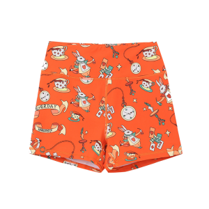 HARDSHIP Magic Rabbit Womens Fitness Shorts Elastic Waist Training Shorts Orange Color Spring Summer High Waist Yoga Pants