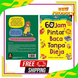 BUKU 60 JAM PINTAR BACA TANPA DIEJA 10 MENIT SETIAP BELAJAR UKURAN BESAR 16X23 CM FULLCOLOR
