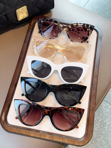 5Pcs Fashionable Oversized Cat-Eye Glasses Set Simple and High-End Perfect for Party Daily Wear Decoration Holiday Gift