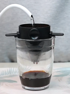ODOROKU Stainless Steel Portable & Reusable Coffee Filter Drip Pour Over Coffee Maker 1-2 Cup Reusable Cone Coffee Dripper Filter for Home Office Travel