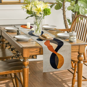 VIKAMA Rhythm Streamlined Fashion table runner Spring and Summer dining table Flag Coffee Table Decoration Home decoration