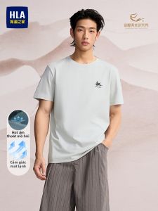 HLA | Áo Thun Thoáng Khí Hút Ẩm Có Thêu