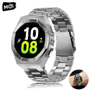 Bộ Phụ Kiện Kim Loại Sang Trọng Samsung Galaxy Watch 7 40mm/44mm Mặt Thép Không Gỉ Dành Cho Cả Nam Và Nữ Tự Chế Dùng Để Độ Dây Đồng Hồ