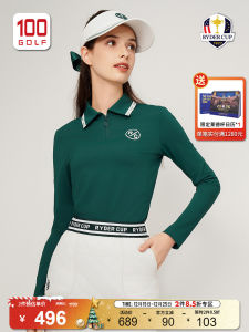 RyderCup Golf Womens Long Sleeve Fashion Retro Collar Polo Shirt RF232PC158 Elegant Sportswear Casual Clothing Golfwear