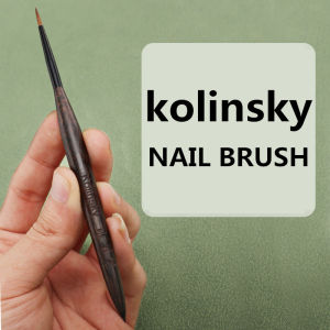 1/2PCS Sandalwood Handle Kolinsky Nail Liner Brush Nail Painting Pen Acrylic UV Gel Brushes Crystal Manicure Tool