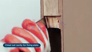 Door Closer Tanam Tersembunyi Pintu Concealed Otomatis Aluminium Hitam Penutup Pintu