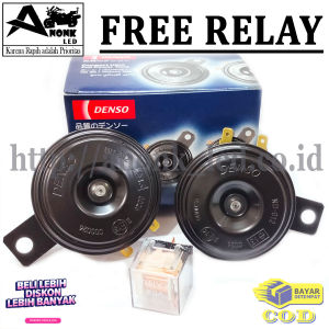 Klakson Motor Denso Power Tone Disc / Klakson Motor Suara Mobil / Klakson Denso Nyaring (FREE RELAY)