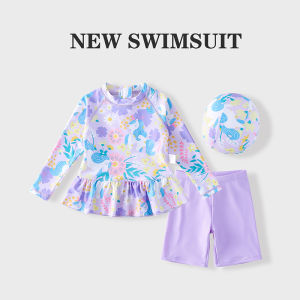 ABUZHU | Separate Long Sleeve Sun Protection Quick-Dry Girls Swimsuit