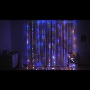 1pc 6x3/3x3/3x2/3x1m USB LED Curtain String Lights Bedroom Christmas Garland Fairy Lamp Wedding Party Home Decoration Lighting