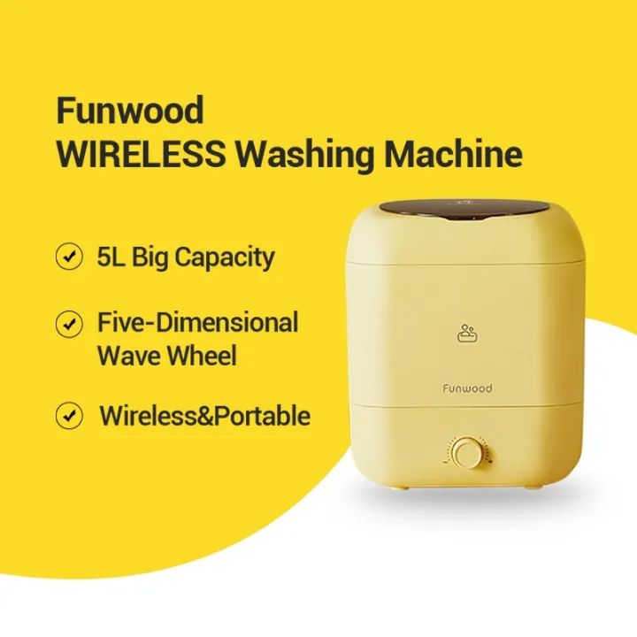 Funwood Mini Washing Machine(5L) Baby Portable Washing Machine,Wireless Mini  Underwear Washer/Underwear Socks Special 无线迷你洗衣机