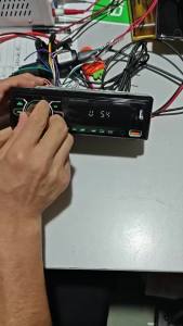 HIPPCRON Car MP3 Player Supports Wireless Call Connection with 7 Color Light Adjustment Stereo for FM 87.5-108MHz 1DIN Bluetooth