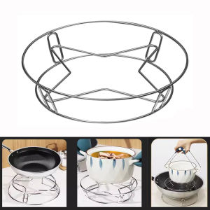 Yespery Giá nồi hấp bằng thép không gỉ 20cm tròn chịu lực Chảo nồi bền Nồi áp suất dụng cụ nhà bếp Giá đỡ nồi chịu nhiệt