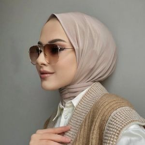 Women's Modal Windproof Headscarf with Hidden Buckle & Breathable Bottom Cap Strap