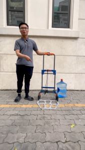Xe đẩy hàng gấp gọn 2 bánh WADFOW tải trọng 60-100kg xe kéo hàng gấp gọn đa năng ống thép tấm thép cứng cáp chắc chắn