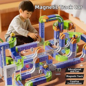 AOBIXIONG | Magnetic Track Assembly Toy Gravity-Defying Electric Car
