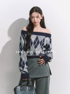 OIOI ESSE | Áo Sweater Knit Vintage Dơi Vai Ngắn Rộng