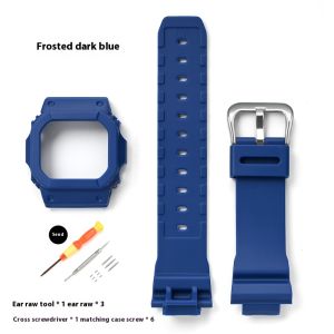 Silicone Band+Watch case for Casio DW5600/5610 DW5600HR/GW-M5610/GWB5600 Gshock Strap Sport Replacement Bracelet Accessories 