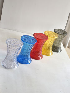 Diamond Crystal Plastic PC Transparent European Style Low Stool Fashionable Creative Adult Shoe Changing Stool Stone Stool