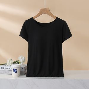 HANRANXUE | Braless Padded T-shirt Ice Silk Modal Tank Top
