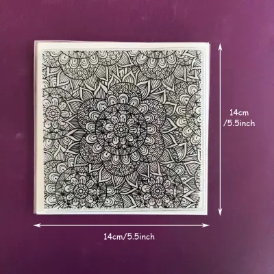 Mandala Flower Pattern Clear Stamps for Card Making Scrapbooking DIY Craft Journaling Craft Supplies