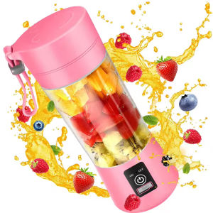 Portable Rechargeable Electric Mini Blender 6 Stainless Steel Blades Home Use USB Juicer Cup Machine for Household Fruit Juice