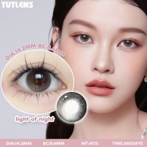 Tutlens Mixed Tricolor Half Year Colored Contacts 2Pcs 0 Power Soft Cos Lenses For 18+ Women Men New Store Opening Discount