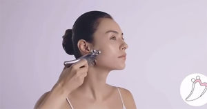 3D Face Soothing Roller Zinc Metal Guasha Board Massage Scraping Board for Face Lifting