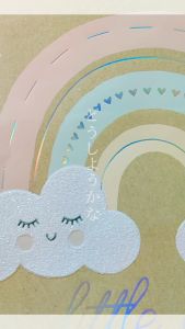 Lusinan Paper Bag / Tas Kertas Motif Lucu Imut Gambar Pelangi Glitter Kualitas Ekspor untuk Syukuran Kelahiran Bayi Souvenir Kado