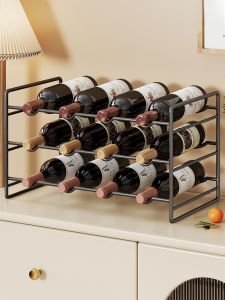 Simple Multi-layer Wine Rack Desktop Wine Storage Cabinet Large Capacity Storage Shelf Easy-to-Assemble Wine Holder