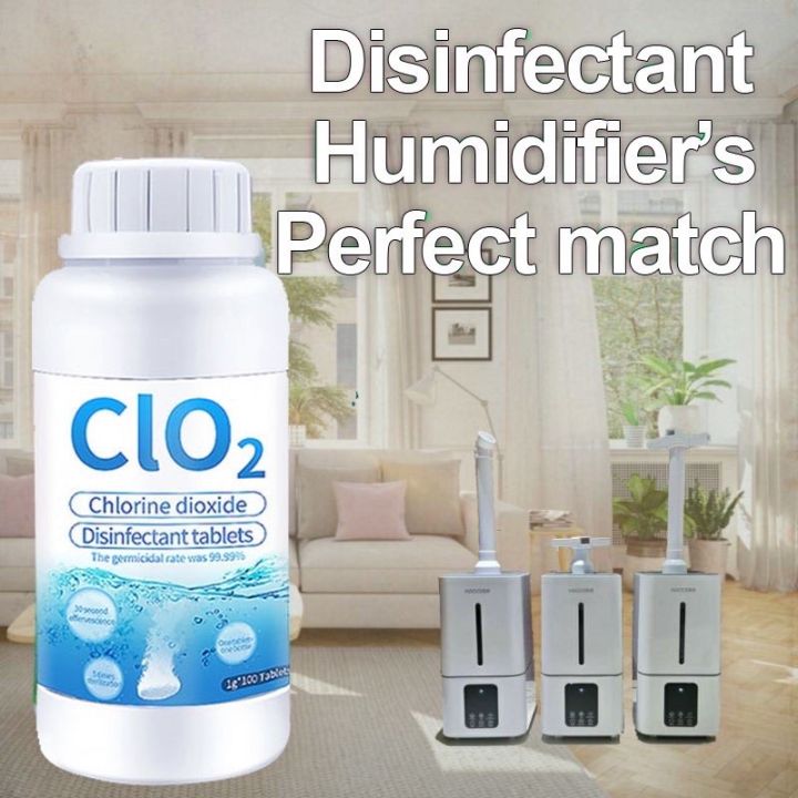 100pcs Chlorine Dioxide disinfectant tablets Non Toxic disinfection