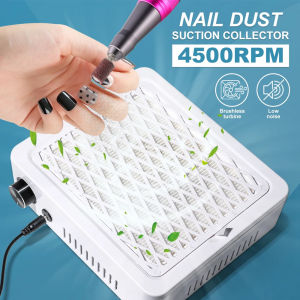 4500RPM Nail Dust Collector for Nails Brushless Motor Professional Super Suction Manicure Acrylic Vacuum Cleaner With Filter