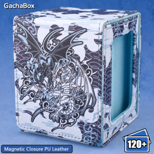 Diviner Dragons Chi Deck Storage Boxes Magnetic Closure PU Leather Holds 120+ Cards for PTCG YGO TCGMTG Card Game Collection
