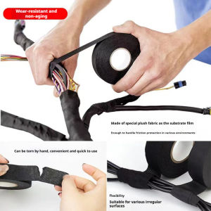 10M Heat-Resistant Car Wiring Harness Tape Flame Retardant Adhesive Cloth for Engine Cable Protection Soundproof & Anti-UV