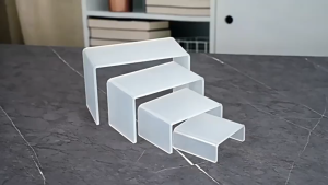 3Pcs U Type Clear Acrylic Display Stand 2mm Cabinet Jewelry Storage Rack